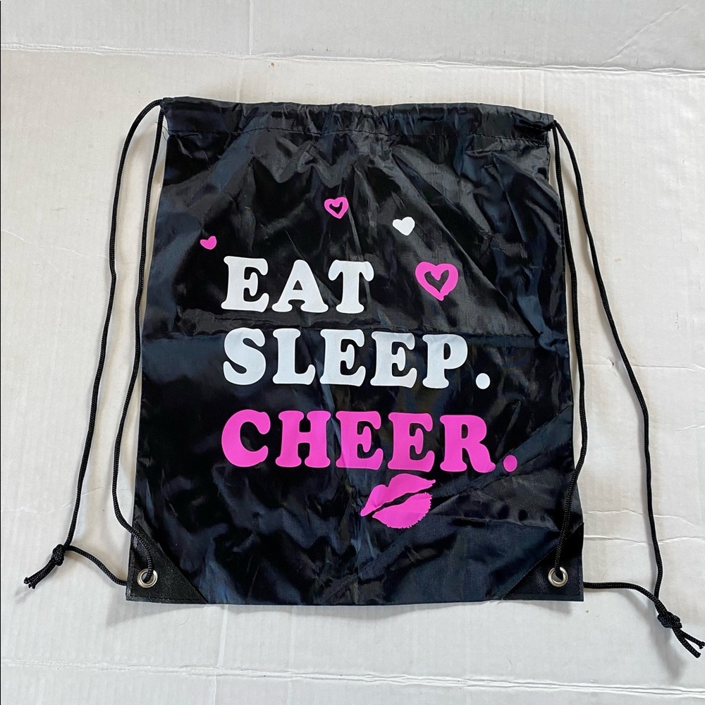 Eat Sleep Cheer 📢 Drawstring Bag